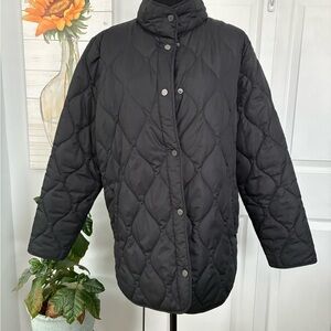 32 Degrees BlackQuilted Puffer Coat